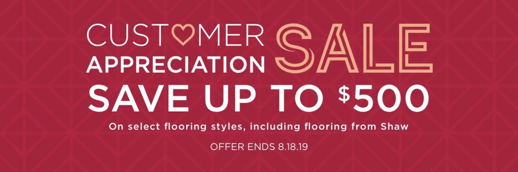 Customer appreciation sale banner | West River Carpets